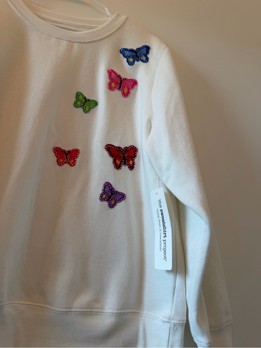 Sparkly butterfly embellished sweatshirt - Picture 3 of 6